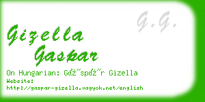 gizella gaspar business card